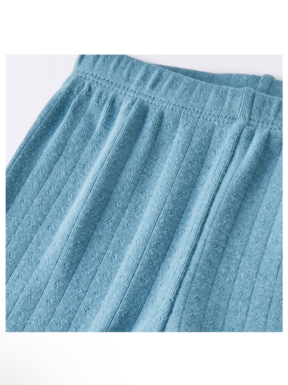 cloud island Light Blue Ribbed Wrap-Top Set - Picture 4 of 5